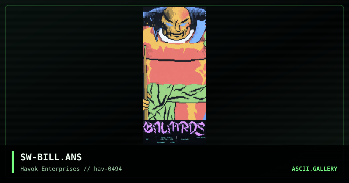 SW-BILL.ANS, by sword weaver, 1994