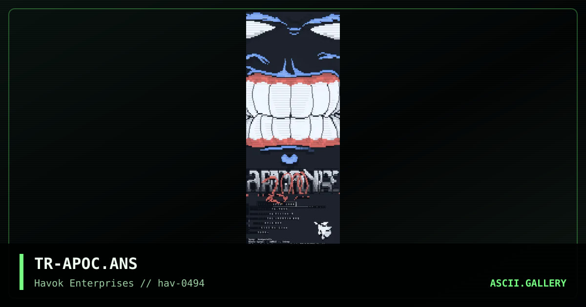 TR-APOC.ANS, by the replicant, 1994