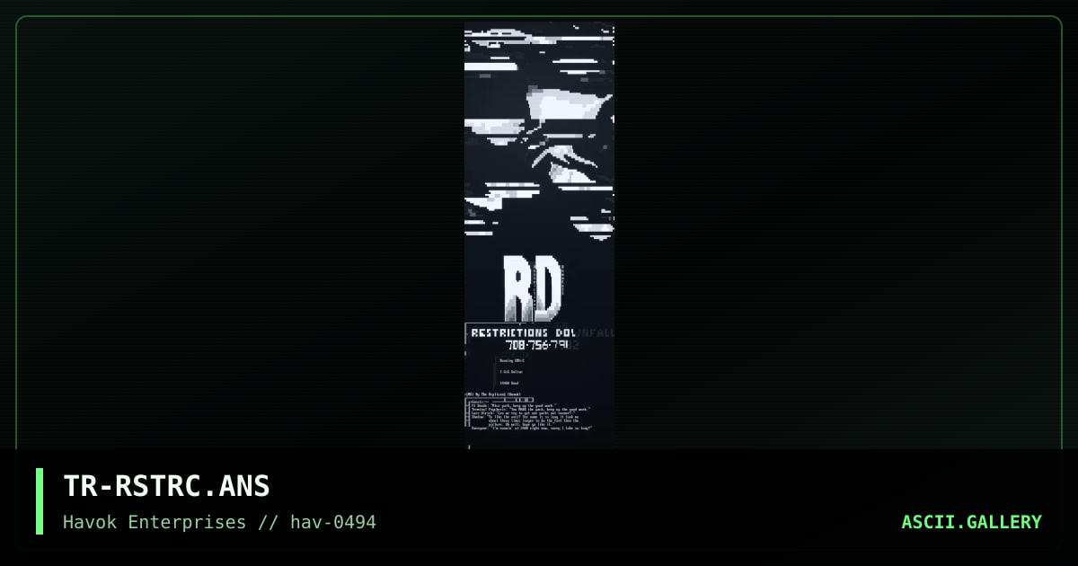 TR-RSTRC.ANS, by the replicant, 1994