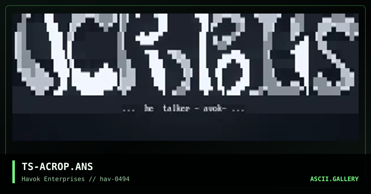 TS-ACROP.ANS, by the stalker, 1994