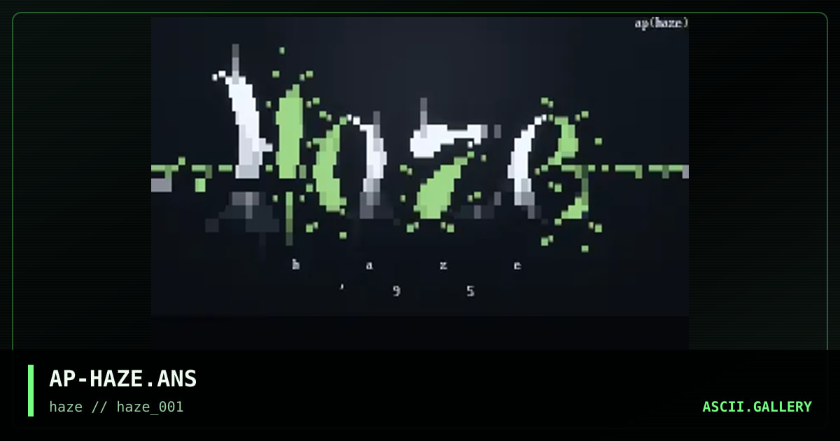 haze promo, by apocalypse, 1995