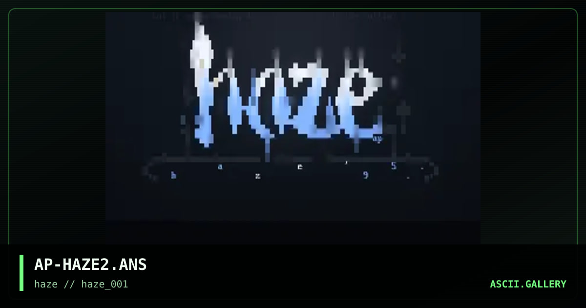 haze promo 2, by apocalypse, 1995