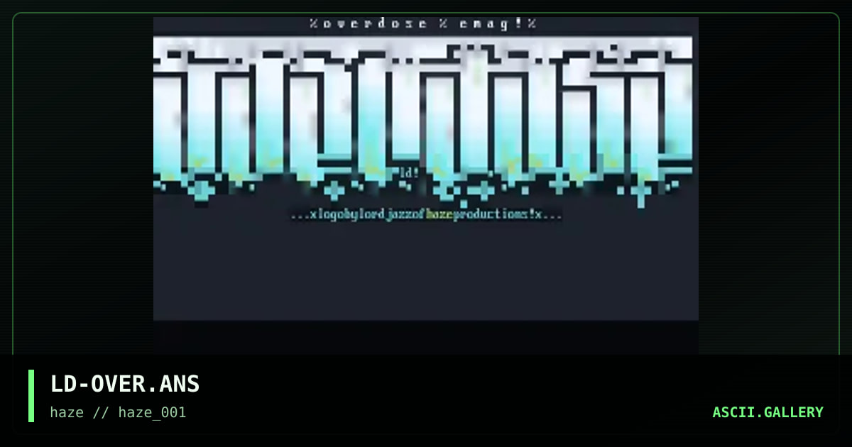 overdose, by lord jazz, 1995