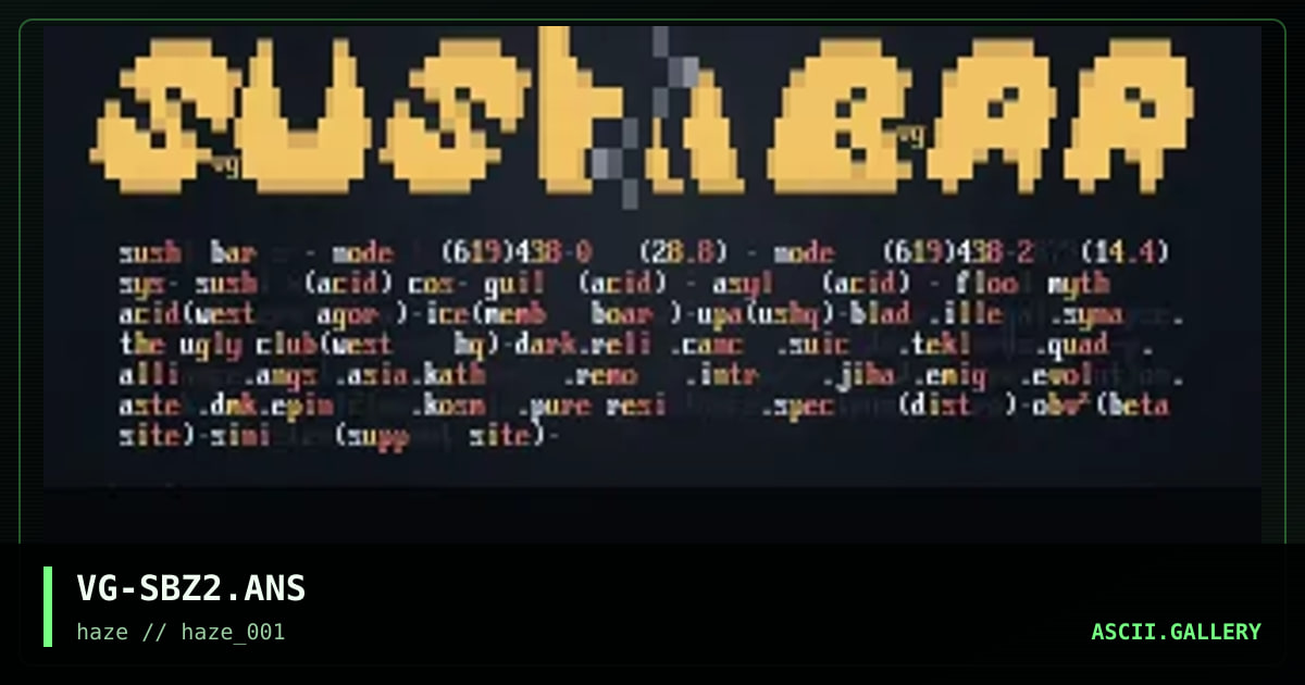 sushi bar z 2, by vertigo, 1995