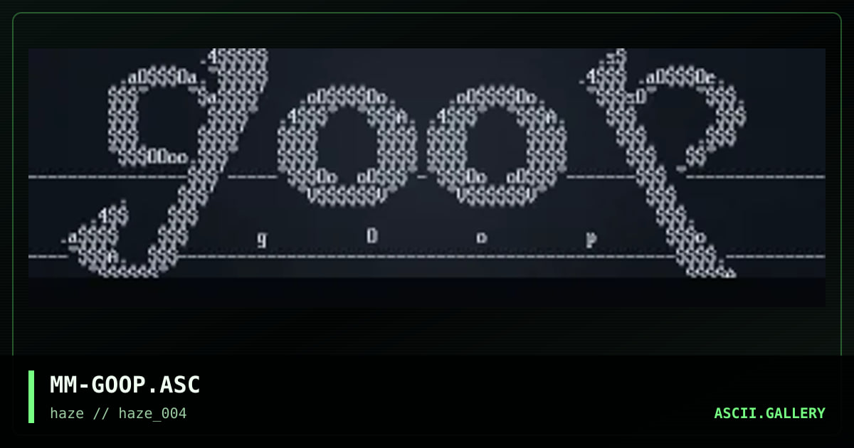gOop!, by moon man, 1995