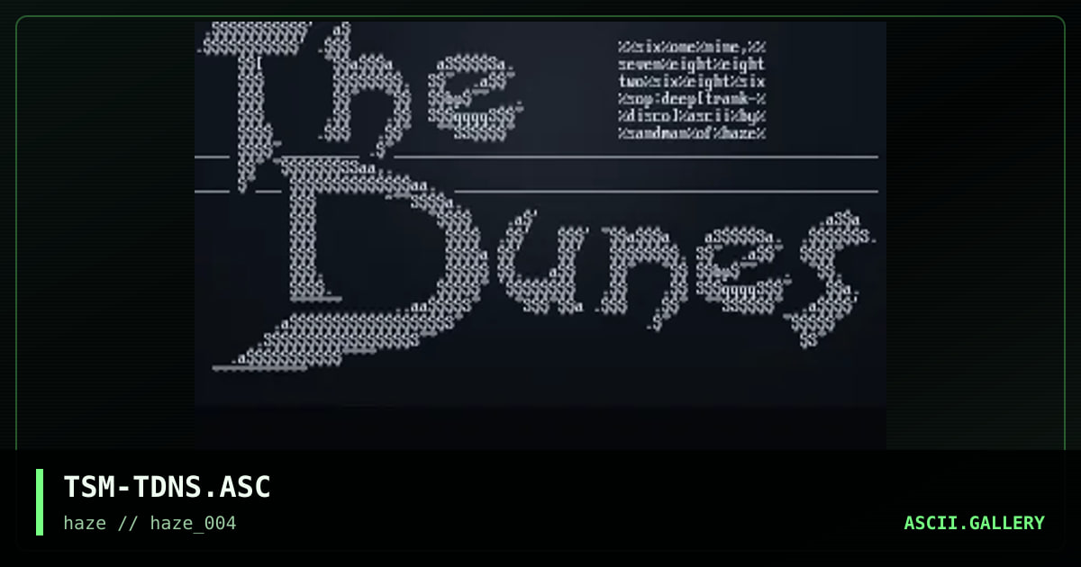 the dunes, by sandman, 1995