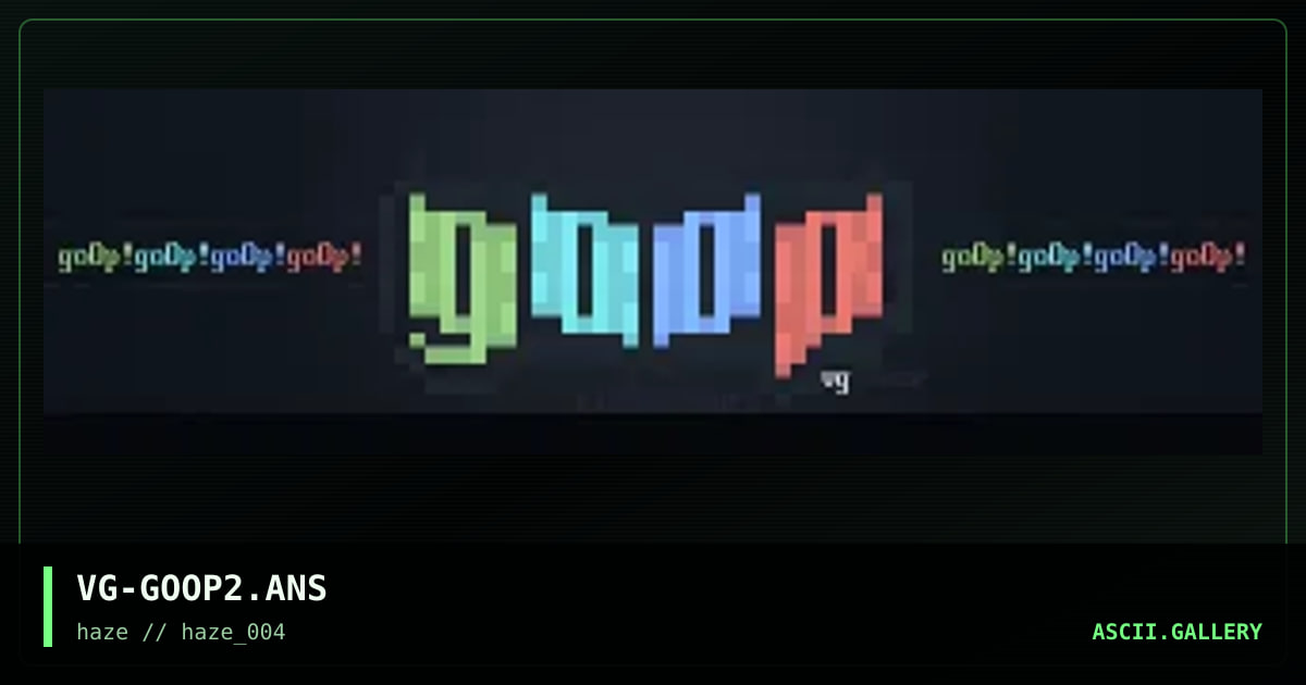 gOop!, by vertigo, 1995