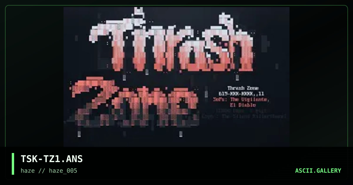 thrash zone, by the silent killer, 1995