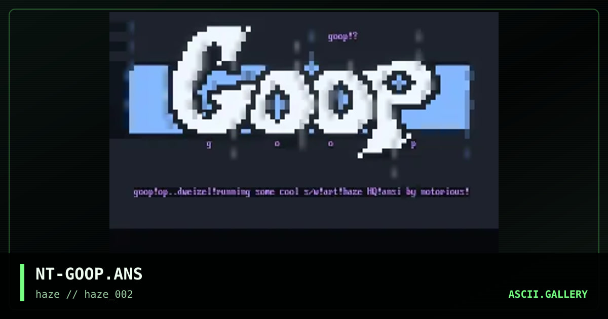 gOop!, by notorious, 1995