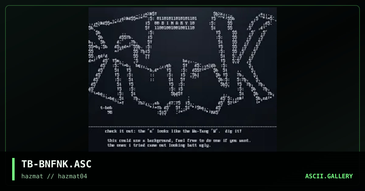 Binary Funk, by t-bob, 1999