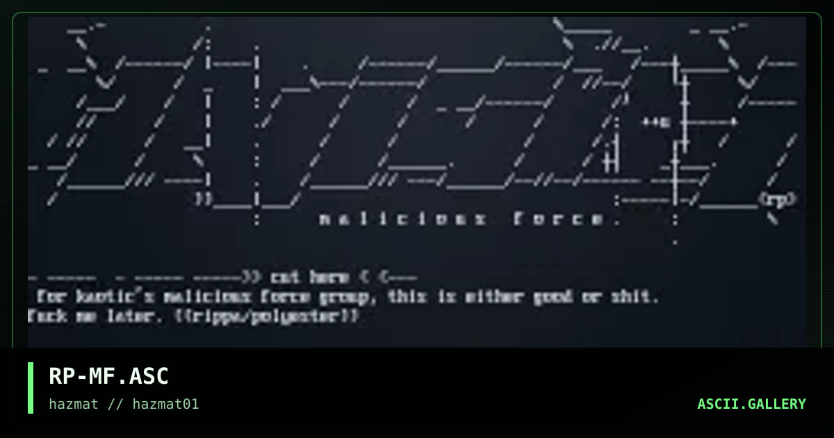 malicious force nfo header, by rippa, 1998