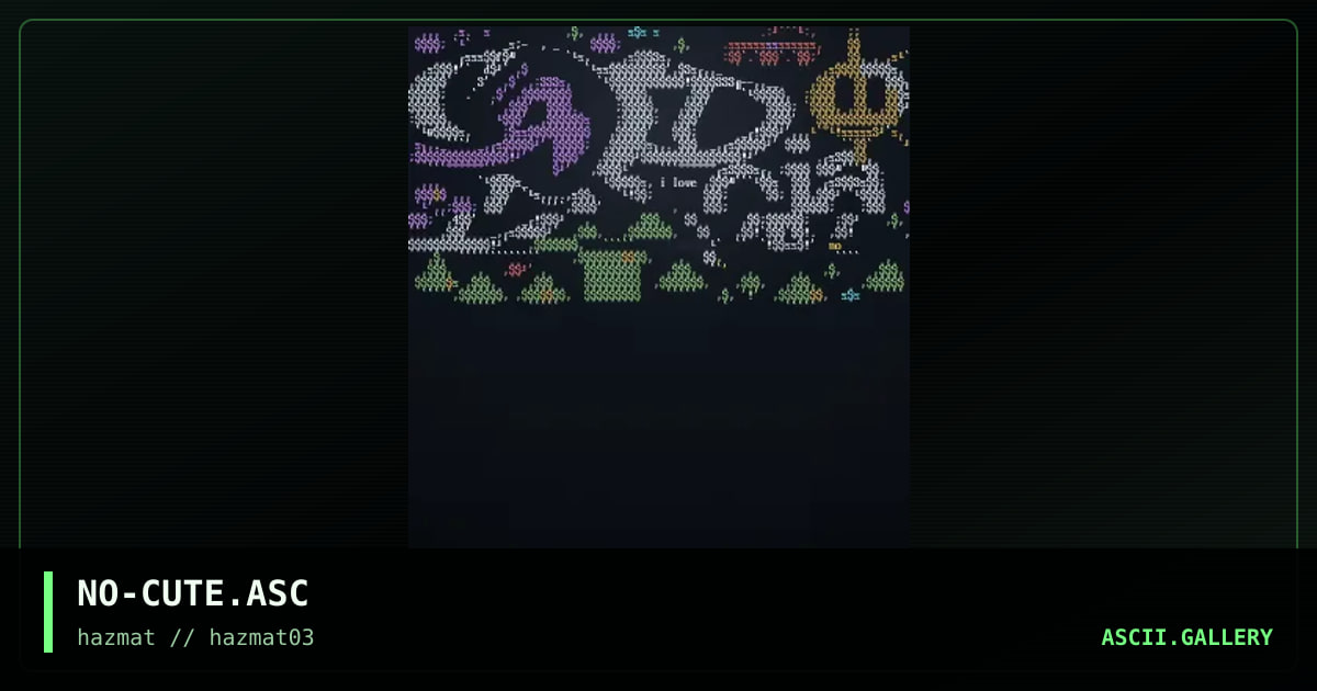 NO-CUTE.ASC, by noktor, 1998
