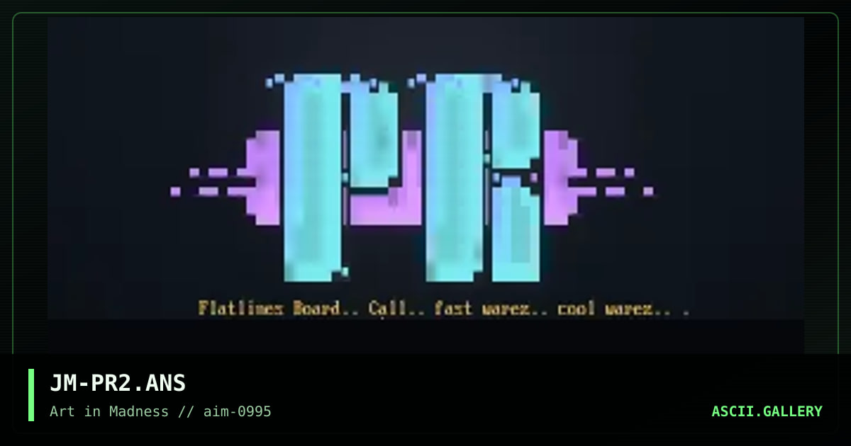 Flatlines BBS Header, by jim, 1995