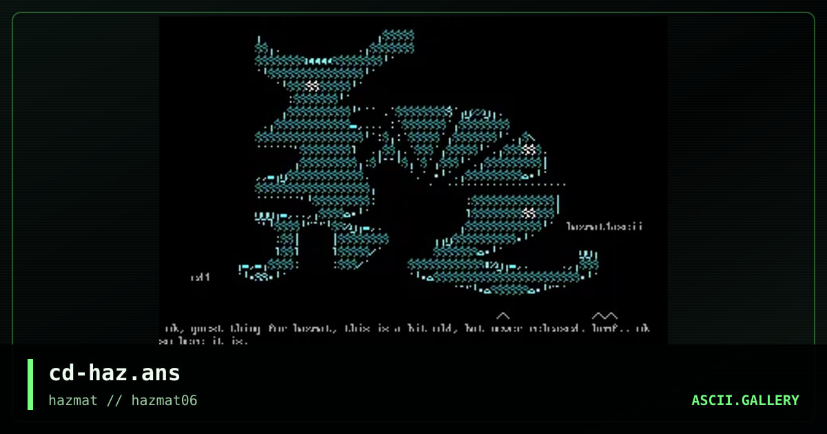 cd-haz.ans, by cat-dog, 1999