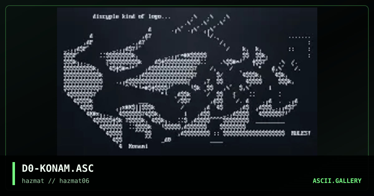 D0-KONAM.ASC, by double zero, 1999