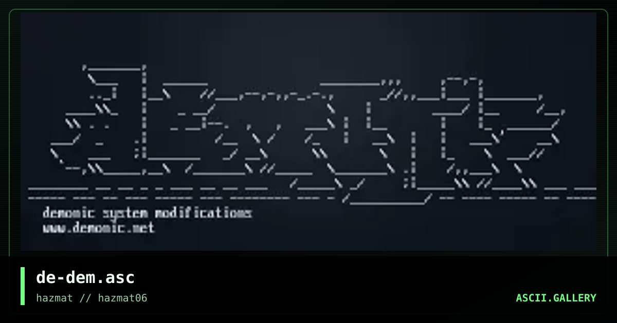 de-dem.asc, by dark entity, 1999
