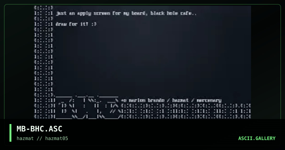 Black Hole Cafe, by m brand0, 1999