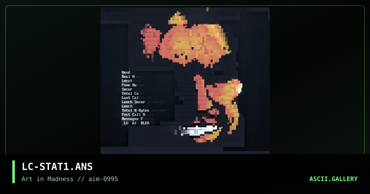 BBS Stat Screen, by luc, 1995