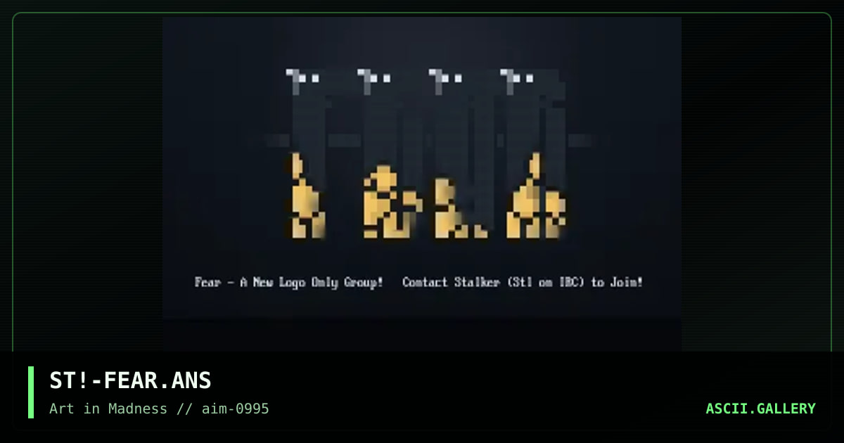 Fear Group Promo!, by stalker, 1995