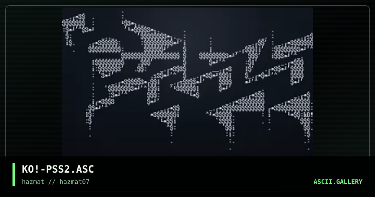 KO!-PSS2.ASC, by kondom, 1999