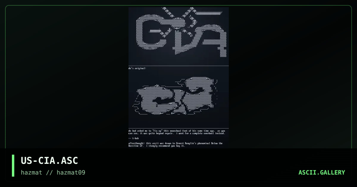 US-CIA.ASC, by dark entity, t-bob, 2000