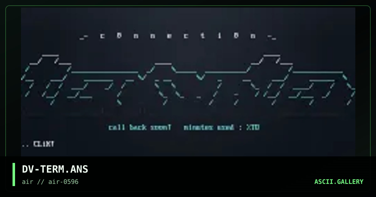 Connection Terminated, by deviator, 1996