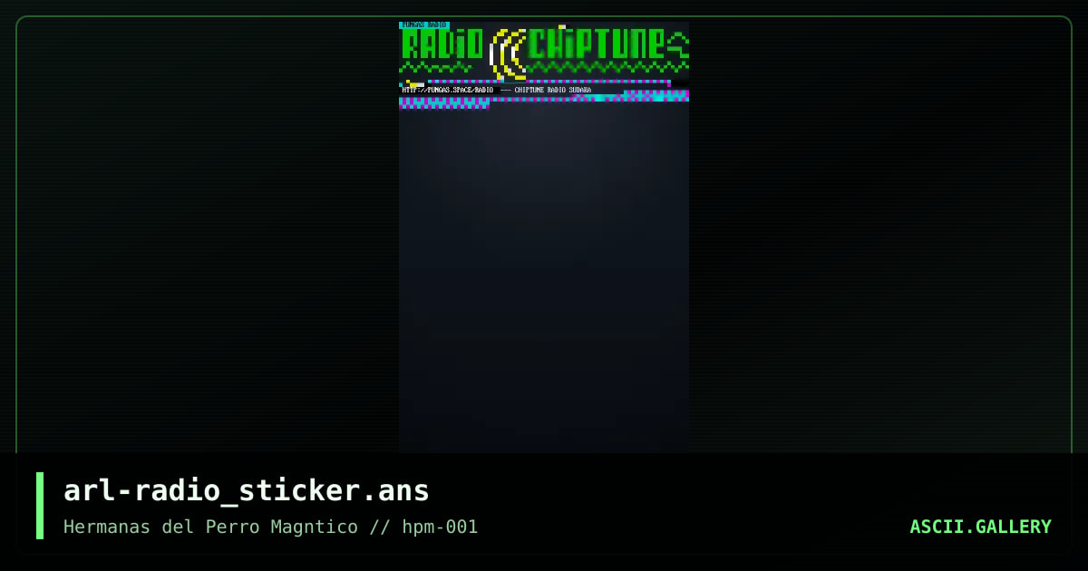arl-radio_sticker.ans, by arlequin, 2022