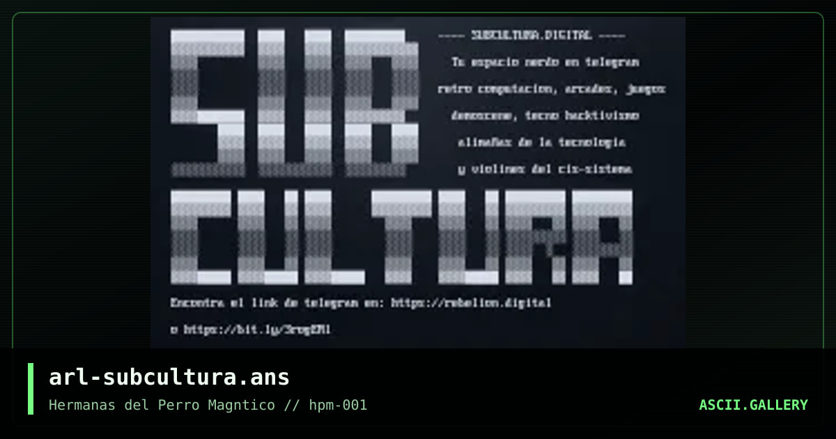 arl-subcultura.ans, by arlequin, 2022