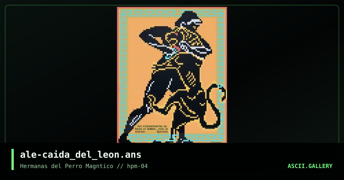 La caida del leon, by aleperez, 2025