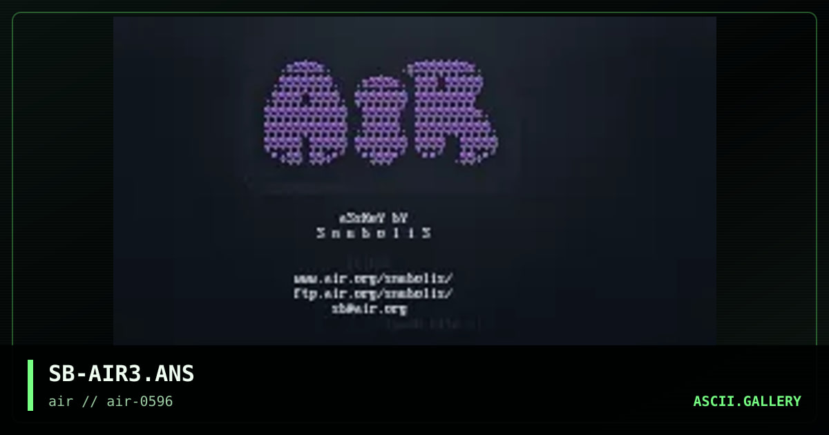Air Logo #3, by snubolis, 1996