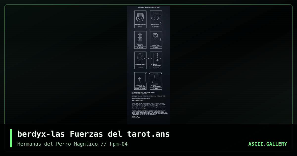 las fuerzas del tarot, by berdyx, 2025