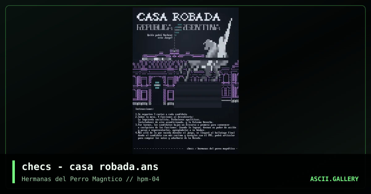 casa robada, by checs, 2025