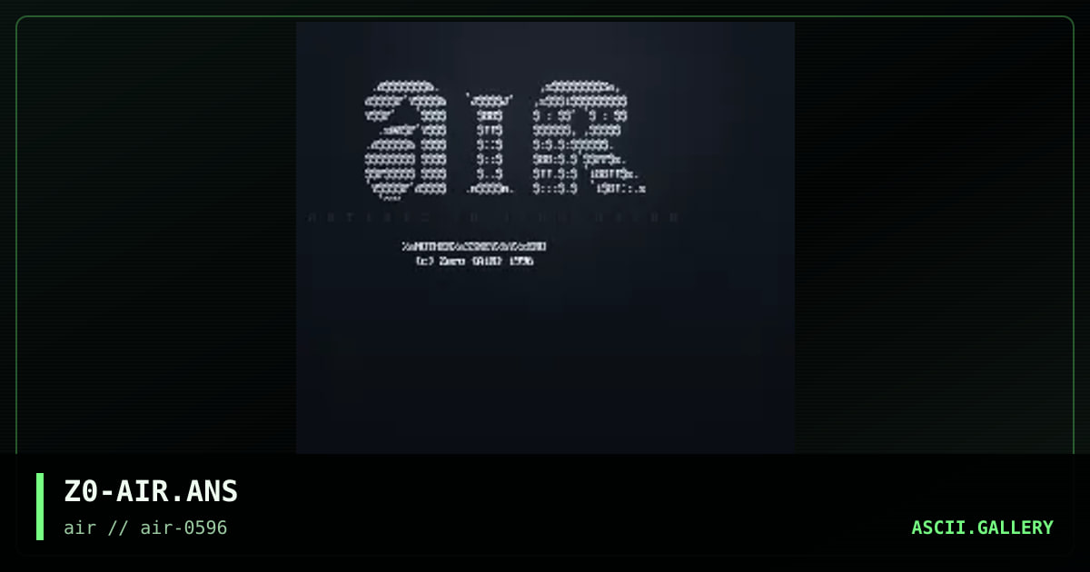 AiR Logo #1, by zero, 1996