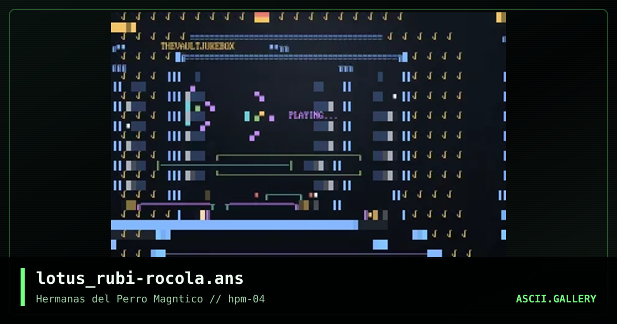 Rocola the vault bbs, by lotus rubi, 2025