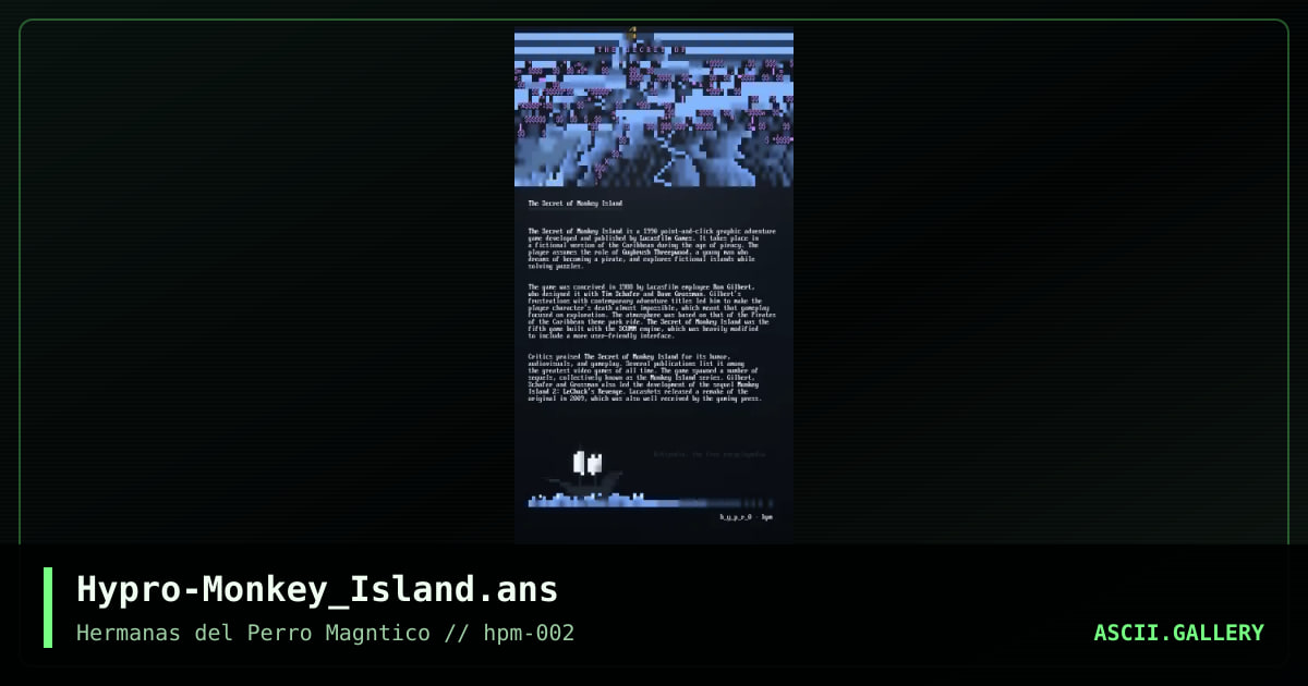 About The Secret of Monkey Island, by hypr0, 2022