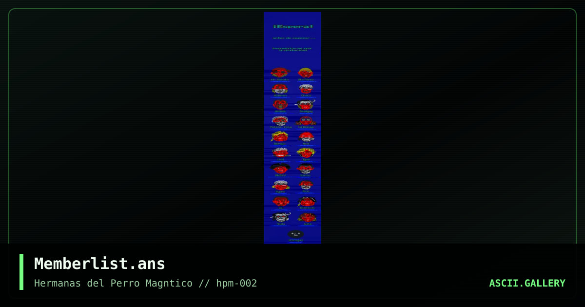 Memberlist, by mr roboto, 2022