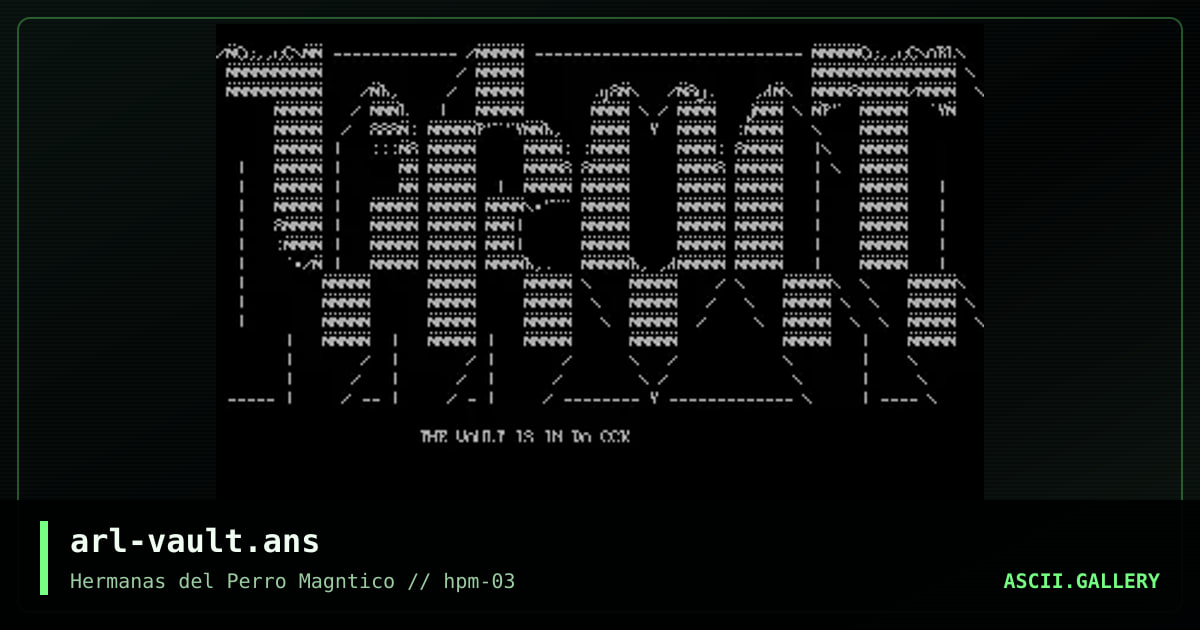 The Vault BBS, by arlequin, 2023