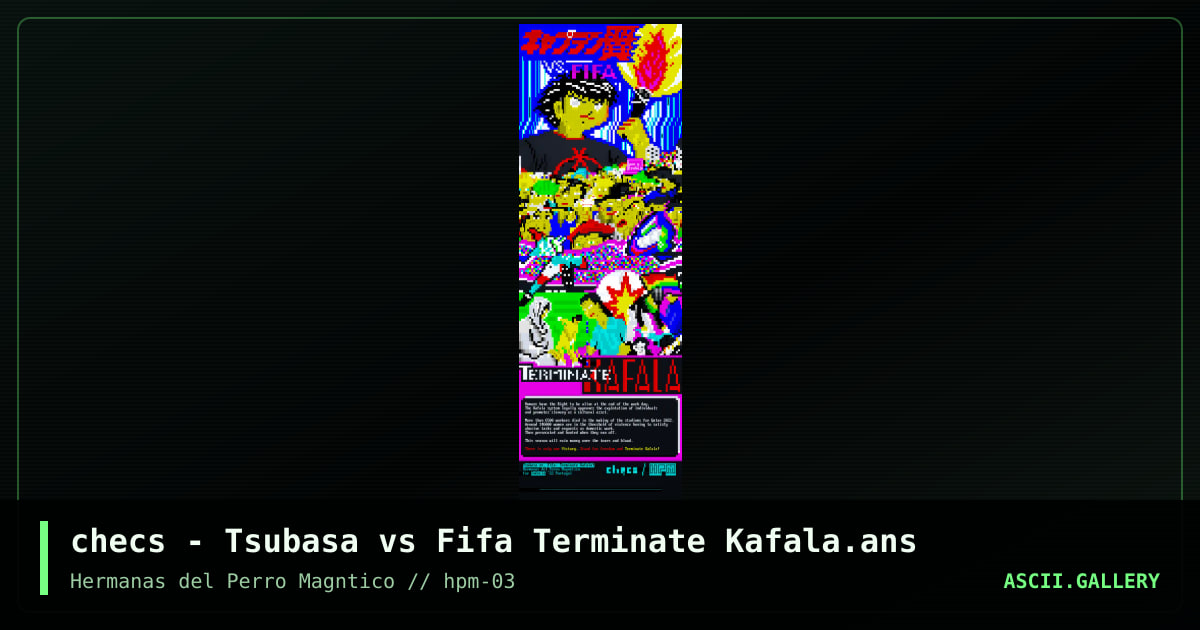 Tsubasa vs. Fifa: Terminate Kafala!, by checs, 2023