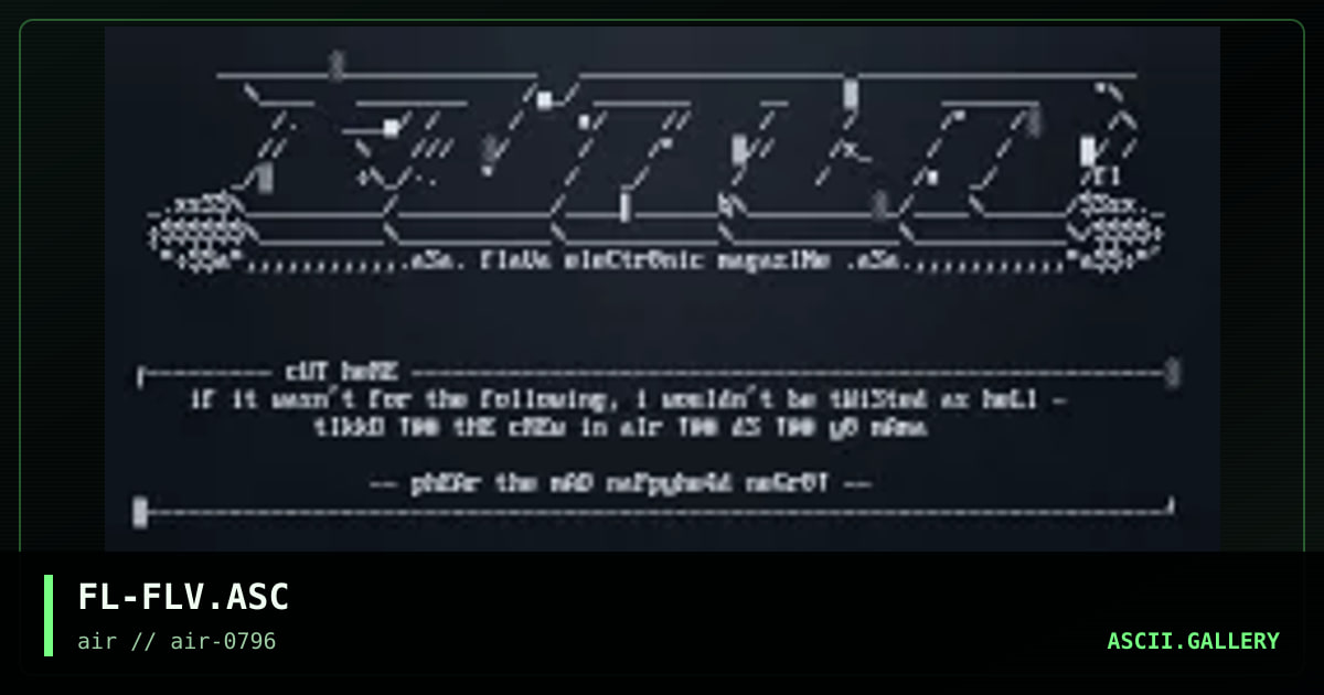 flAV4 eLEctr0 mag, by feral, 1996