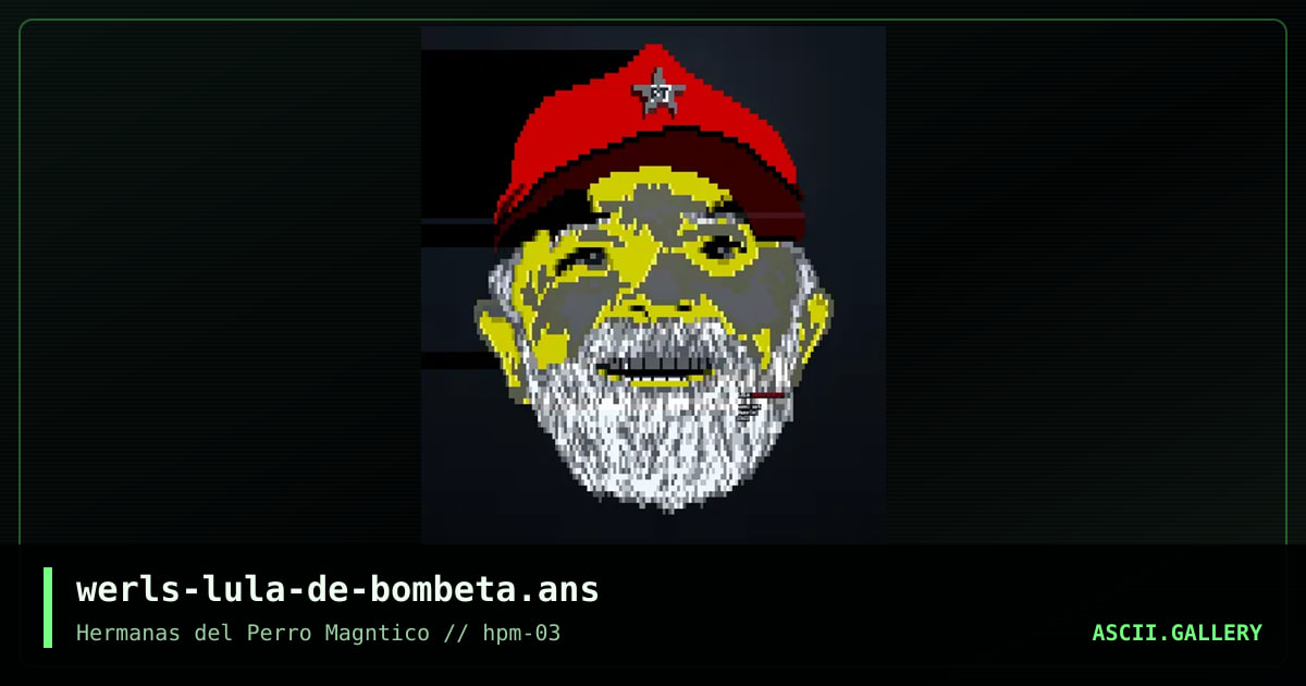 lula de bombeta do PT, by werls, 2023
