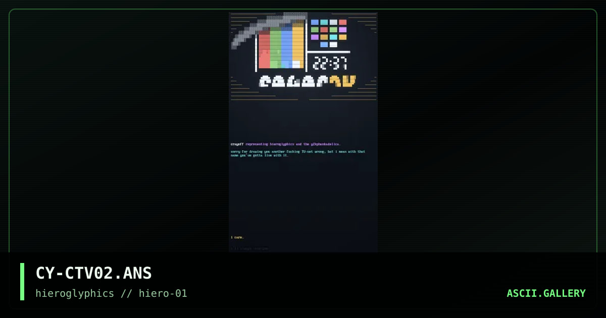 Colour TV, by crayoff, 1999
