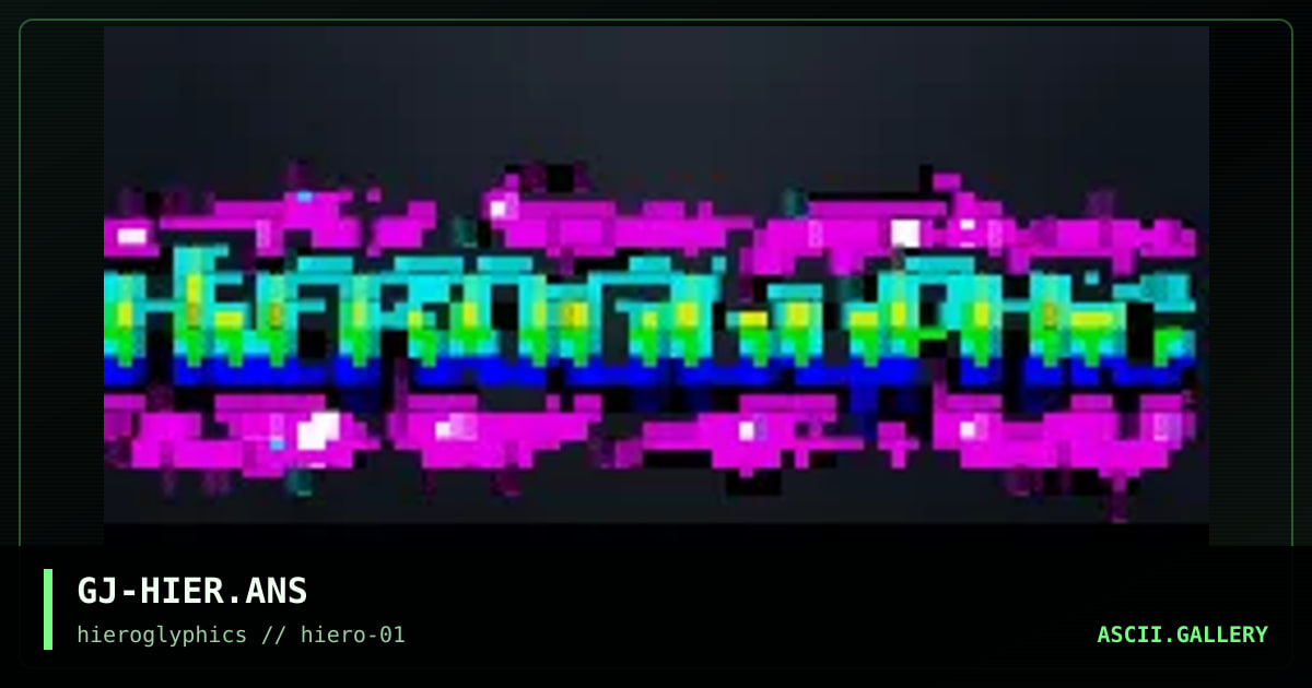 Hieroglyphics, by grymmjack, 1999