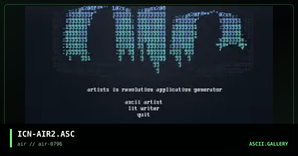 air log0 twooo0oooo0oo0ooooo, by the iconoclast, 1996