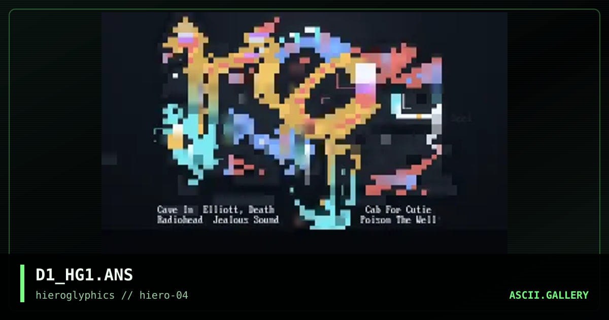 Hieroglyphics, by dissonance, 2000