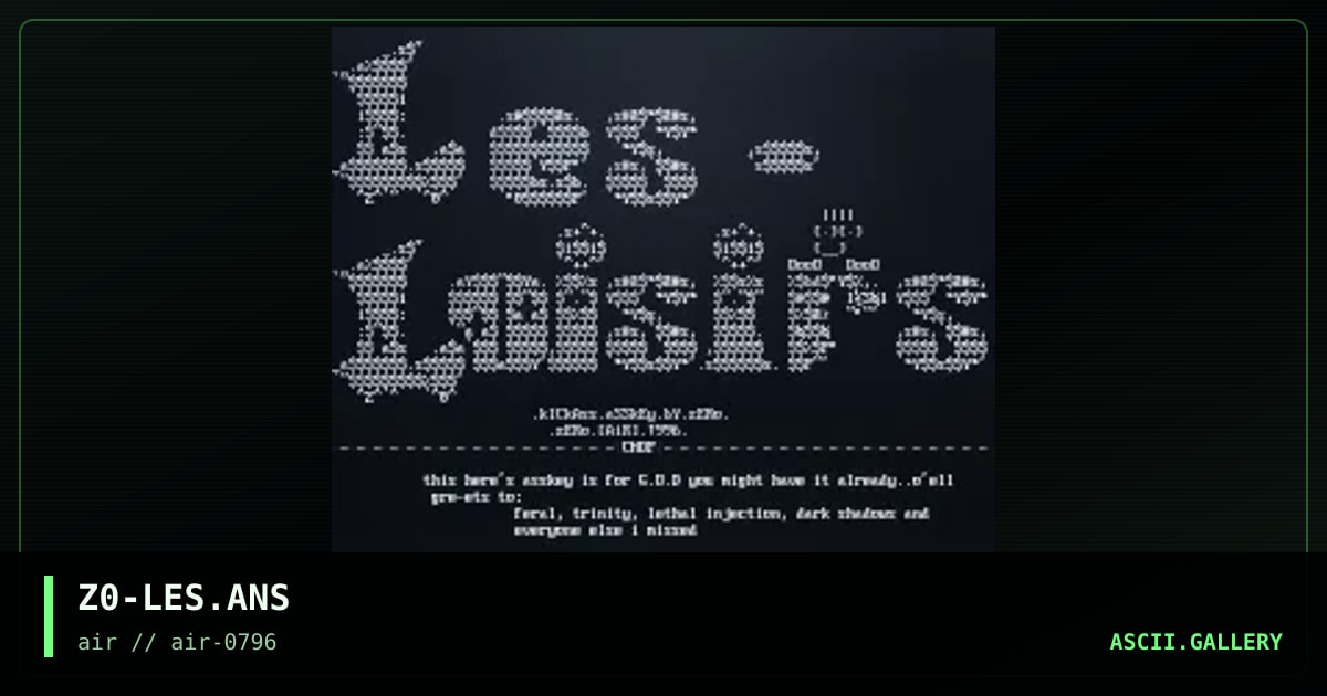 Les Loisirs, by zero, 1996