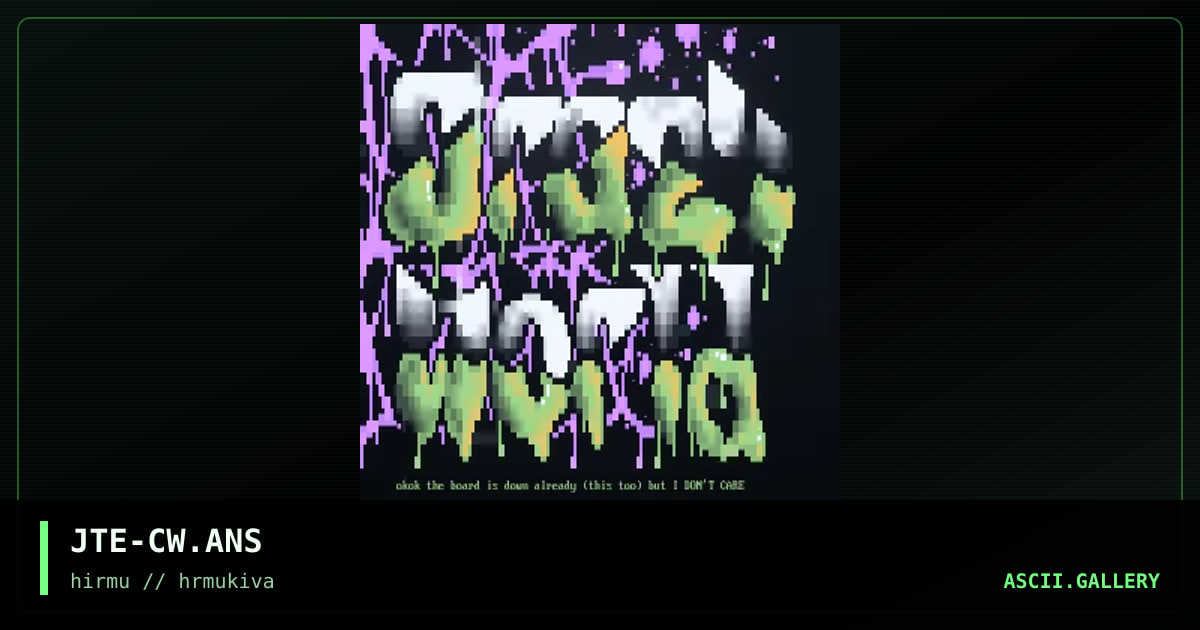 Crazy World BBS, by jate, 1995