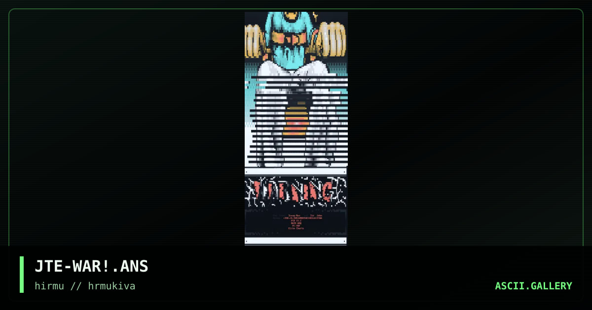 Warning BBS, by jate, 1995