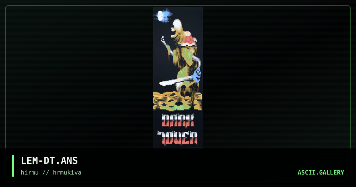 Dark Tower BBS, by lemming, 1995