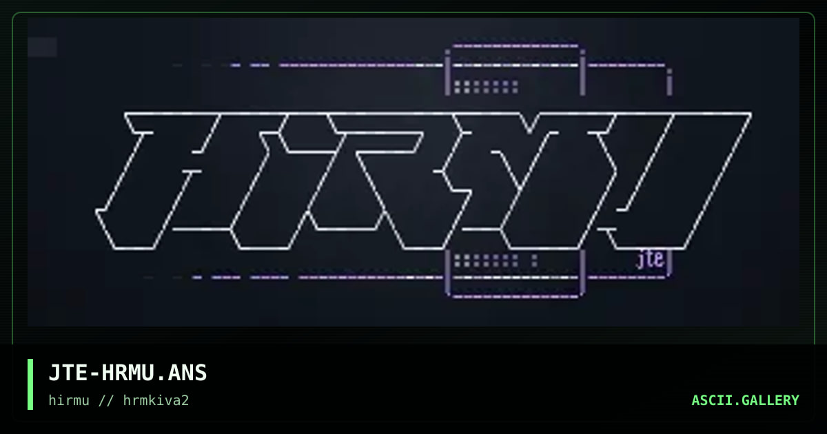 HiRMU colored ASCII logo, by jate, 2018