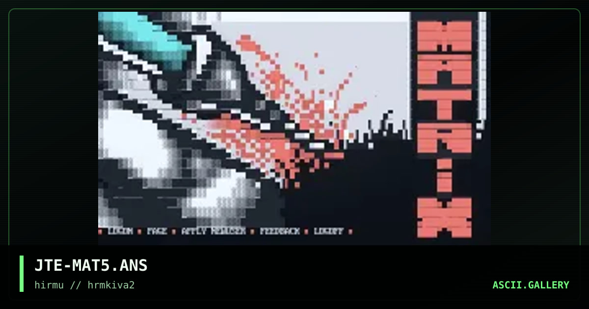 Matrix Screen For dA VulVa, by jate, 2018